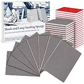KQCXIK 32 PCS 600 Grit Sanding Sponge, Soft and Flexible Sandpaper Block | 3 x 4 Inch, Hook and Loop, Wet and Dry Use, Washable and Reusable, Tear-Resistant Polishing Pads for Metal Auto Paint Wood