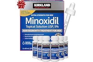 OLINE Minoxidil for Men Bundle Liquid Extra Strength Hair Regrowth Treatment 5%, 6 Months Supply - Dropper Applicator and Bonus Free Guide Included