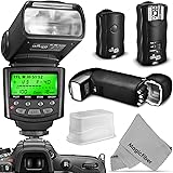 Altura Photo Professional Flash Kit for NIKON DSLR - Includes: I-TTL Flash (AP-N1001), Wireless Flash Trigger Set and Accessories