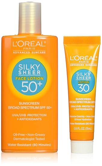 loreal face sunscreen spf 50
