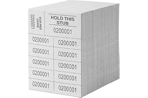 LANCASTER BINGO COMPANY Auction Tickets - 500 Sheets - 10 Numbers per Sheet (White)