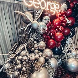 10pcs 18 inch Metallic Silver Balloons, Thick Latex