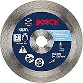 BOSCH DB343C 3" Premium Continuous Rim Diamond Blade for Clean Cuts