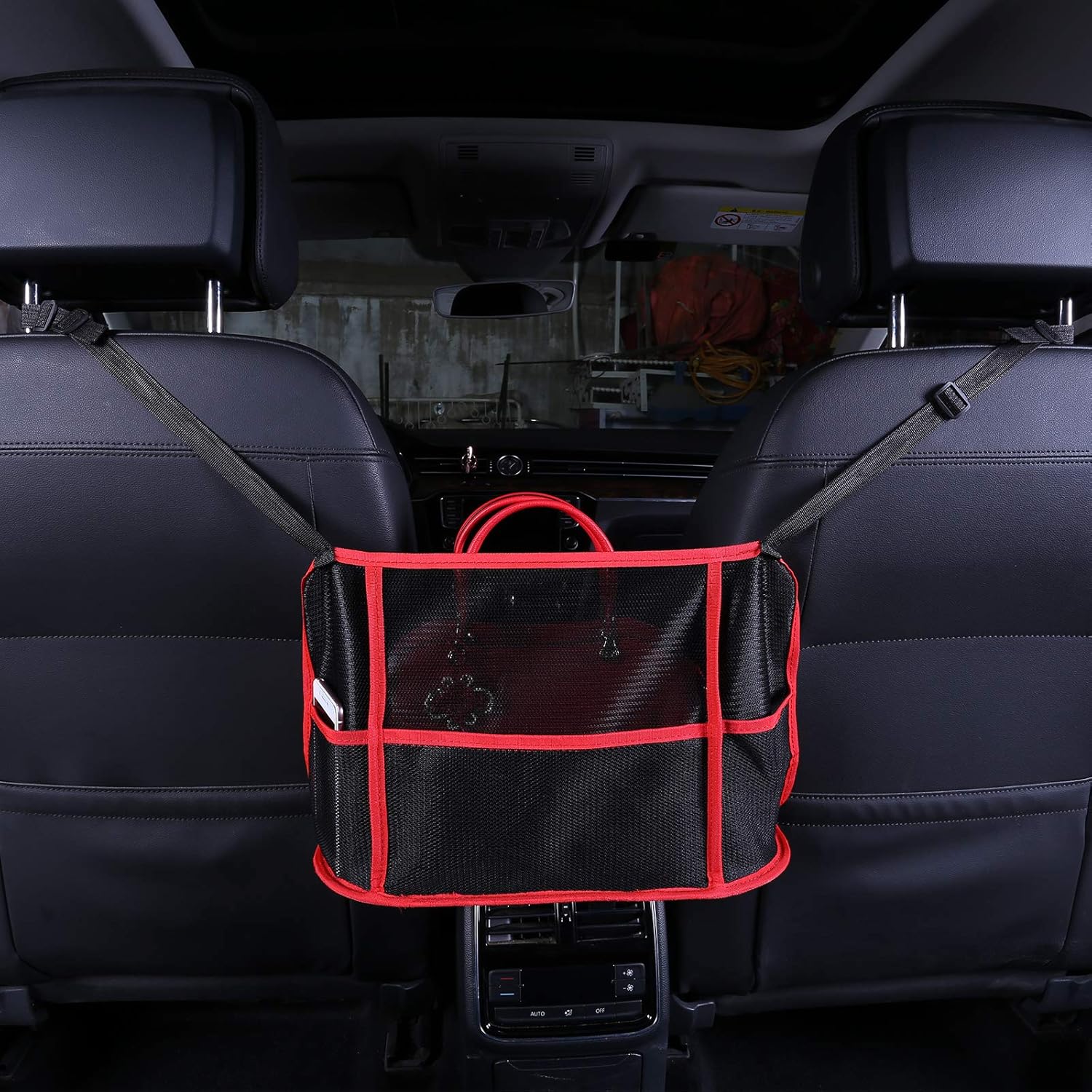 Car Net Pocket Handbag Holder Between Seats, Car Mesh Seat Back
