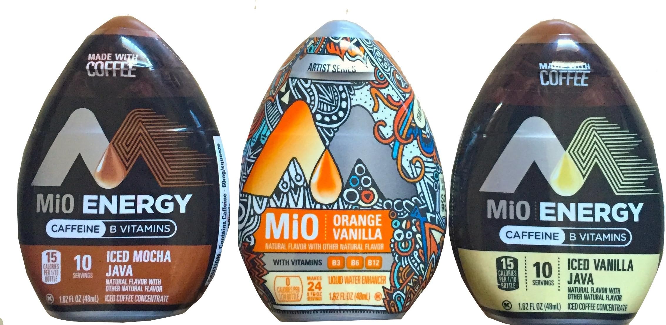 Mio Energy 3 Pack Gift Set Mio Energy Iced Vanilla Java & Mocha & Mio Orange Vanilla