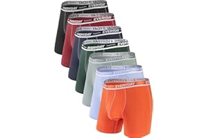 Separatec Cotton Dual Pouch Men's Underwear Comfortable Soft Breathable Everyday Boxer Briefs for men 7 Pack