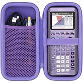 Lebakort Hard Case Compatible with Texas Instruments TI-84 Plus CE/TI-84 Plus/TI-84 Evo/TI-Nspire CX II CAS/TI-Nspire CX II/TI-83 Plus/TI-89/TI-85/TI-86 Color Graphing Calculator (Iris Purple Case)