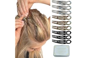 Fallinlocks 9 Pack Prestige Hair Pins for Women, 2.36" Small French Hair Pins for Thin & Thick Hair, Curved Anti-Slip Design for Better Hold, Perfect Holiday Gift for Her