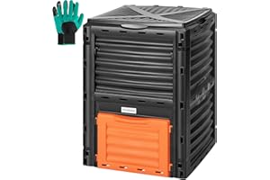 VIVOSUN Compost Bin 80Gallon (300L), Outdoor Composter W/Large Capacity & Easy Assembling, Compost Barrel for Fast Creation o