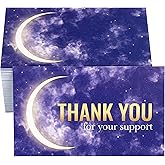 RXBC2011 Thank you for your support cards gold moon small business packaging customer appreciation notes pack of 100