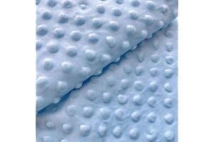 ANTETEK 1 Yardx62 Inch Minky Dot Fabric by The Yard DIY Making Supplies Quilting Patchwork Cushions Plush Fleece Fabric Minky Fabric for Blanket, Pillow Covers, Clothing Making, Scarf,Sewing