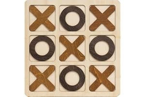 HYPERLAMA Easter Tic Tac Toe Game For Kids, Wooden Tic Tac Toe Game, Wood Tic Tac Toe Table Decor Board, Travel, Outdoor Tic Tac Toy XOXO, Coffee Table Games, Easter Gift For Kids, Toddlers, Babies, Girl & Boy