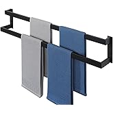 Alise Double Towel Bar, 32" Towel Racks for Bathroom Wall Mounted SUS304 Stainless Steel, Quick Drying Bathroom Towel Holder, Long Heavy Duty Towel Hanger, Matte Black