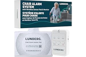 Lunderg Chair Alarm System - Chair Alarms and Fall Prevention for Elderly and Loved Ones - Smart and Reliable Elderly Monitor
