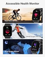 LLKBOHA Smart Watch Men Women 1.85 inch Fitness Tracker 110+ Sports view 4