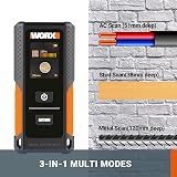 WORX WX086 3.7V Stud Finder Wall Scanner Metal Wood AC Wire Detector LCD view 2