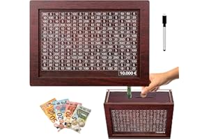 Wood Piggy Banks, 2026 New Wooden Money Saving Box, Wooden Money Box with Target and Numbers,Piggy Bank for Child Adults ($10