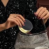 Healifty Refillable Round Makeup Compact Case with Mirror & Puff for Foundation view 5