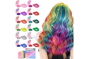 Hair Chalk for Girls 12 Color Temporary Hair Color Dye Shimmer Glitter Hair Color Makeup Washable Hair Dye Christmas Birthday