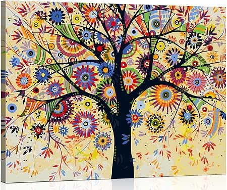 Shukqueen Pittura Con I Numeri Fai Da Te, Kit Completo 40.6x50.8 Cm, Tela E Colori Acrilici Per Adulti E Bambini, Senza Cornice