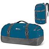 Ubon Large Duffel Bag Weekender Bags with Shoe Compartments 4-Way Sports Gym Backpack with Padded Straps Camping Traveling Duffle Bag