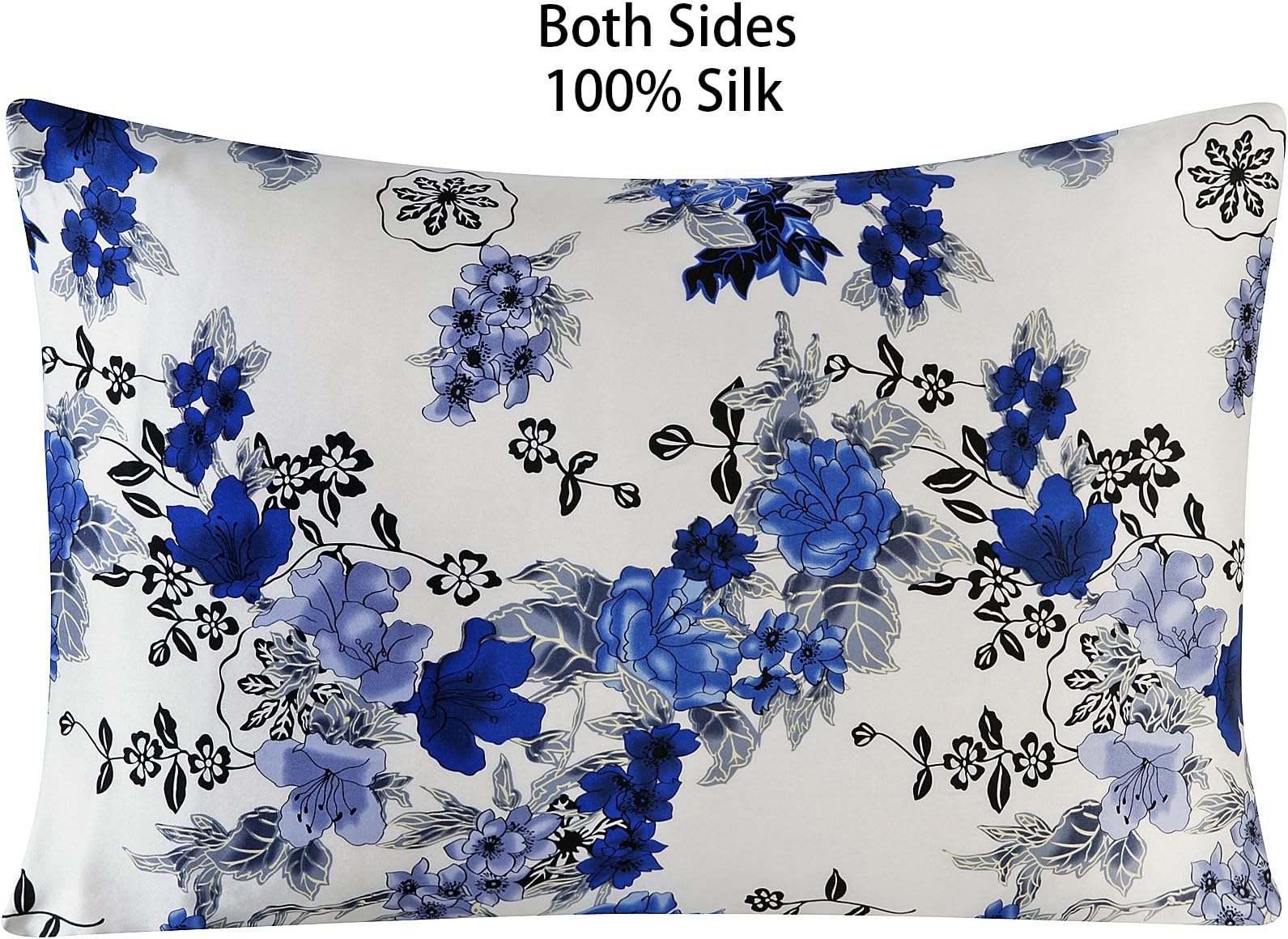 townssilk Both Side 100% Silk Pillowcase Queen Size Pillow Case Cover with Hidden Zipper pattern11