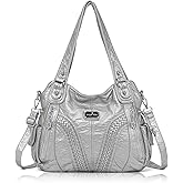 Purses and Handbags Women Fashion Tote Bag Shoulder Bags Top Handle Satchel Purses Washed Synthetic Leather Handbag