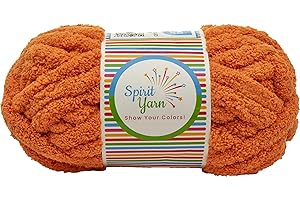 Spirit Yarn Jumbo/Chunky Number 7 Chenille Yarn .75 in. (2 cm) in Custom Colors for Your School, Sports Team, or Holiday Project (Burnt Orange)