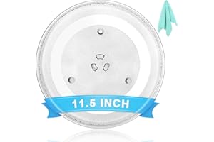 HIFLORA 11.5" Universal Microwave Plate Replacement Glass Turntable | Fits GE, Samsung, LG, Magic Chef, Amana, Toshiba