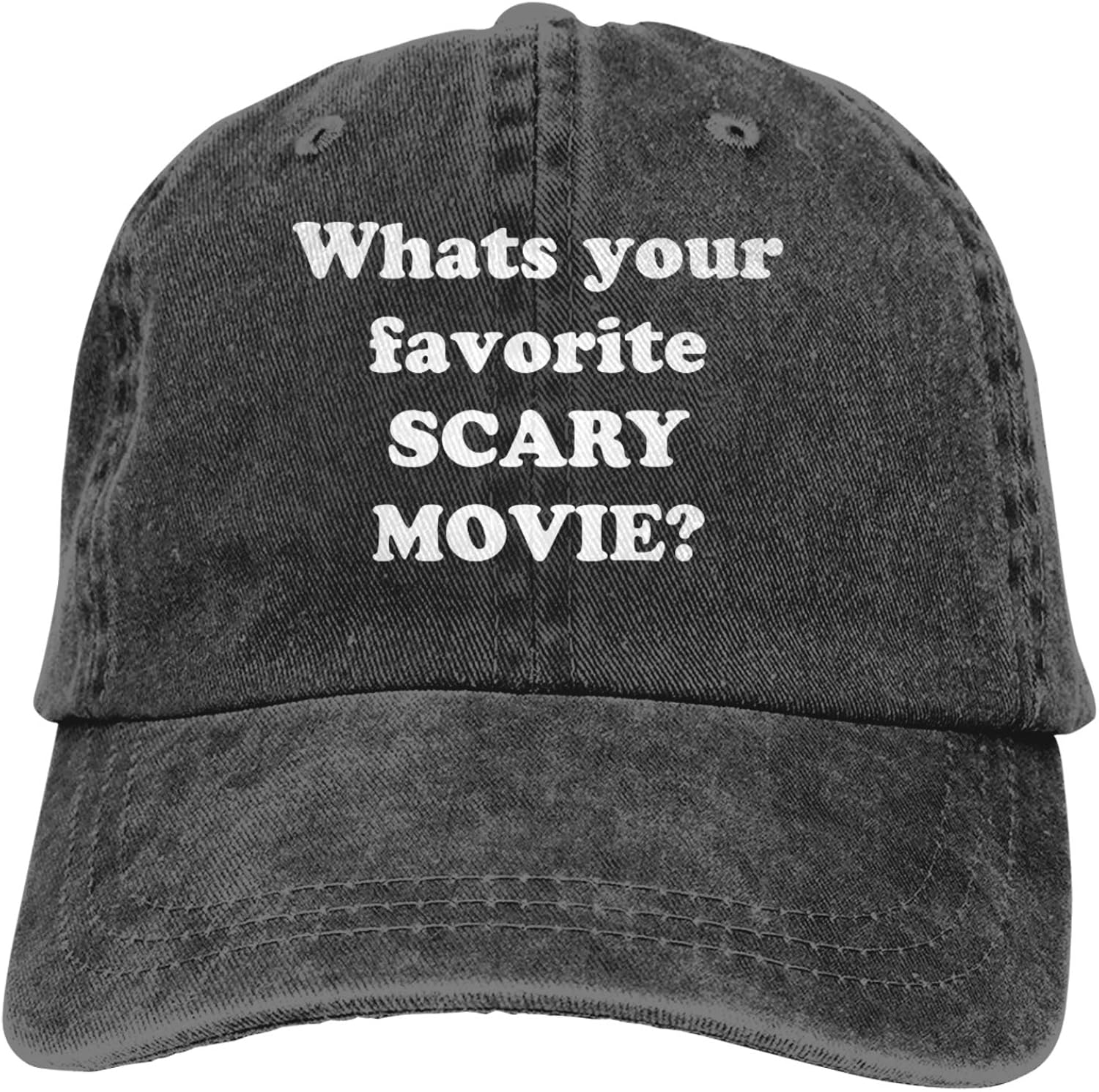ZADPBB What?????s Your Favorite Scary Movie Denim Hats Adjustable Trucker