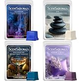 ScentSationals Moodscapes Tranquility - Scented Wax Melts Variety Pack | Includes Zen, Illusion, Enchanted &amp; Dream Cloud Long Lasting Wax Melts - 10oz (24-Cubes)