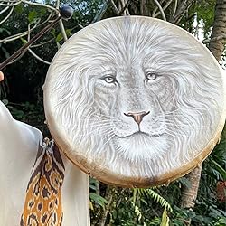 Firlar Lion Shaman Drum, 10 Inch Lion Pattern