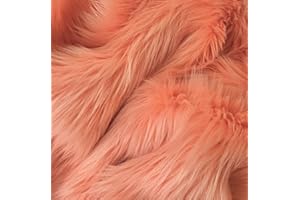Bianna Creations Faux Fur Fabric Pieces | US Based Seller | Shaggy Squares | Craft, Sewing, Costumes (Peach, 12x12 inches)