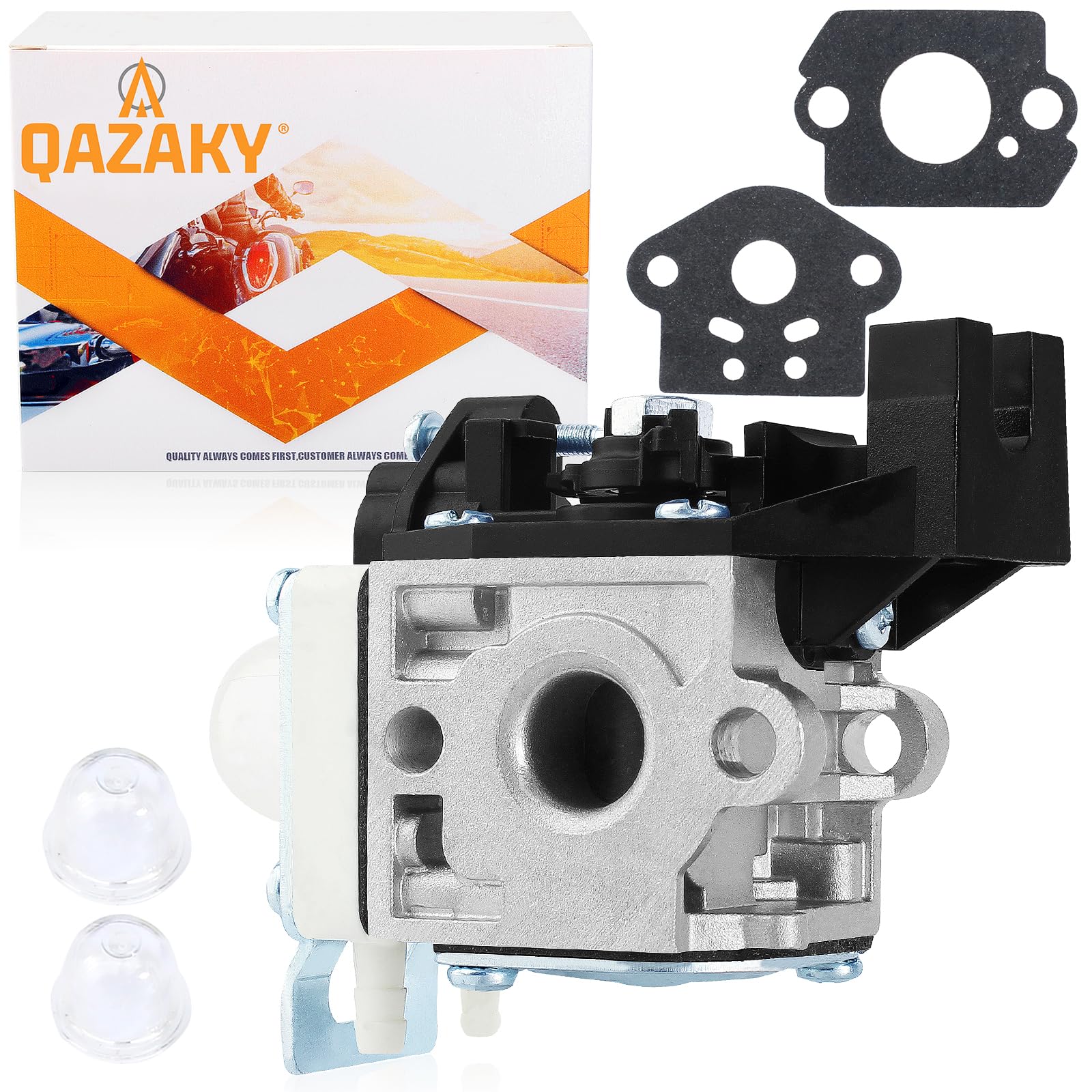 QAZAKY Carburetor with Gasket Primer Bulb for Zama RB-K92 RB-K92A Echo Shindaiwa HCR-161ES HRC-171ES HC152 DH232 DH235 HT232 Hedge Trimmer A021001671 A021001672 A021001673 Carb