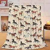 Horse Blanket Horse Throw Blanket Gifts for Girls Boys Kids Adults Women Men Super Soft Cozy Plush Fluffy Fuzzy Fleece Blanket Home Decor 40''X50''