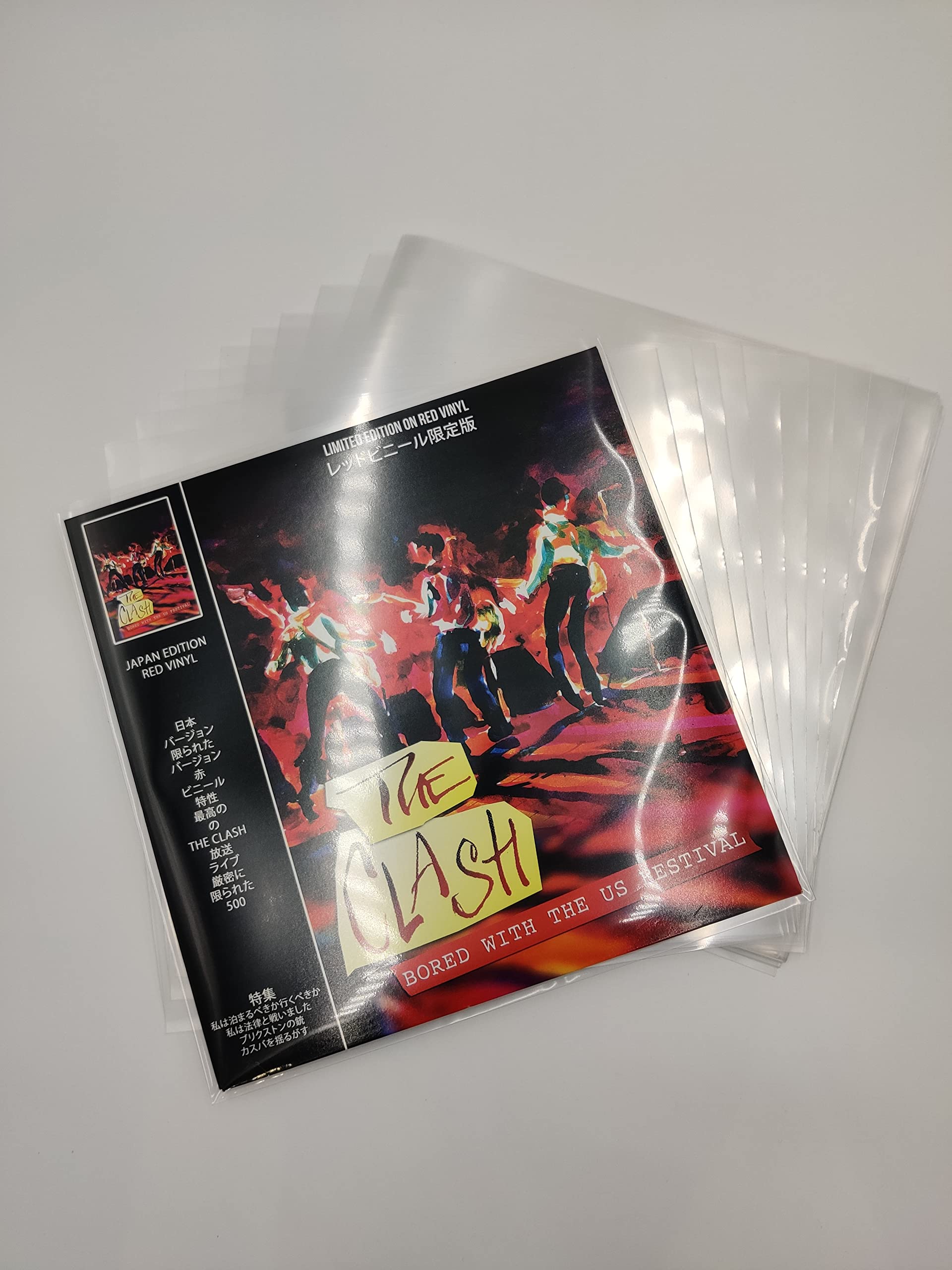 12" Polypropylene Glass Clear 100 Micron Vinyl Record Sleeves Pack of 25