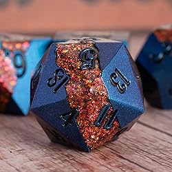 Large Stripe Metal Dice DND,Metallic Solid Crack