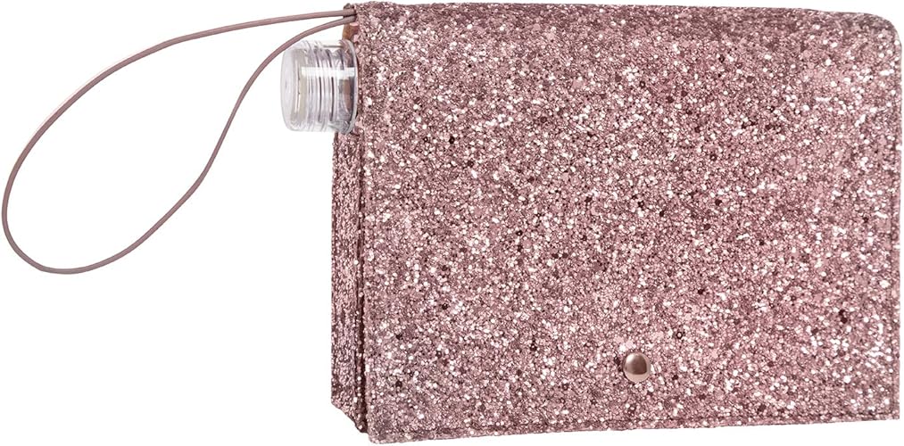 pink glitter clutch