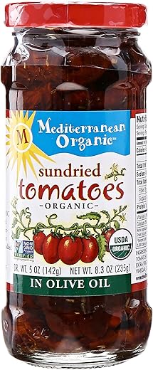 Mediterranean Organic トマト、オリーブオイル、オーガニック、8.5オンスで日干し、。