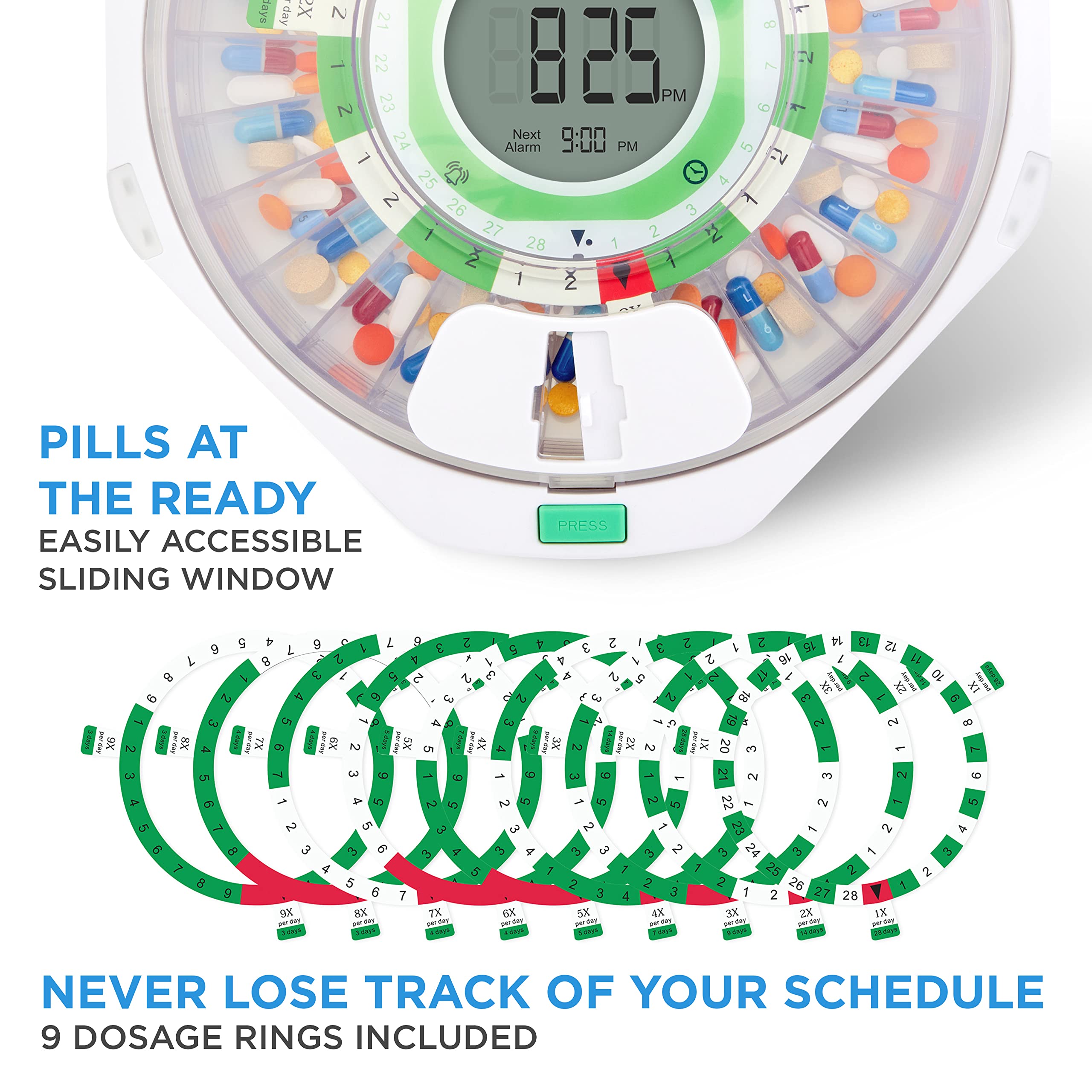 Mua Live Fine 28-Day Automatic Pill Dispenser Clear Lid with Upgraded ...