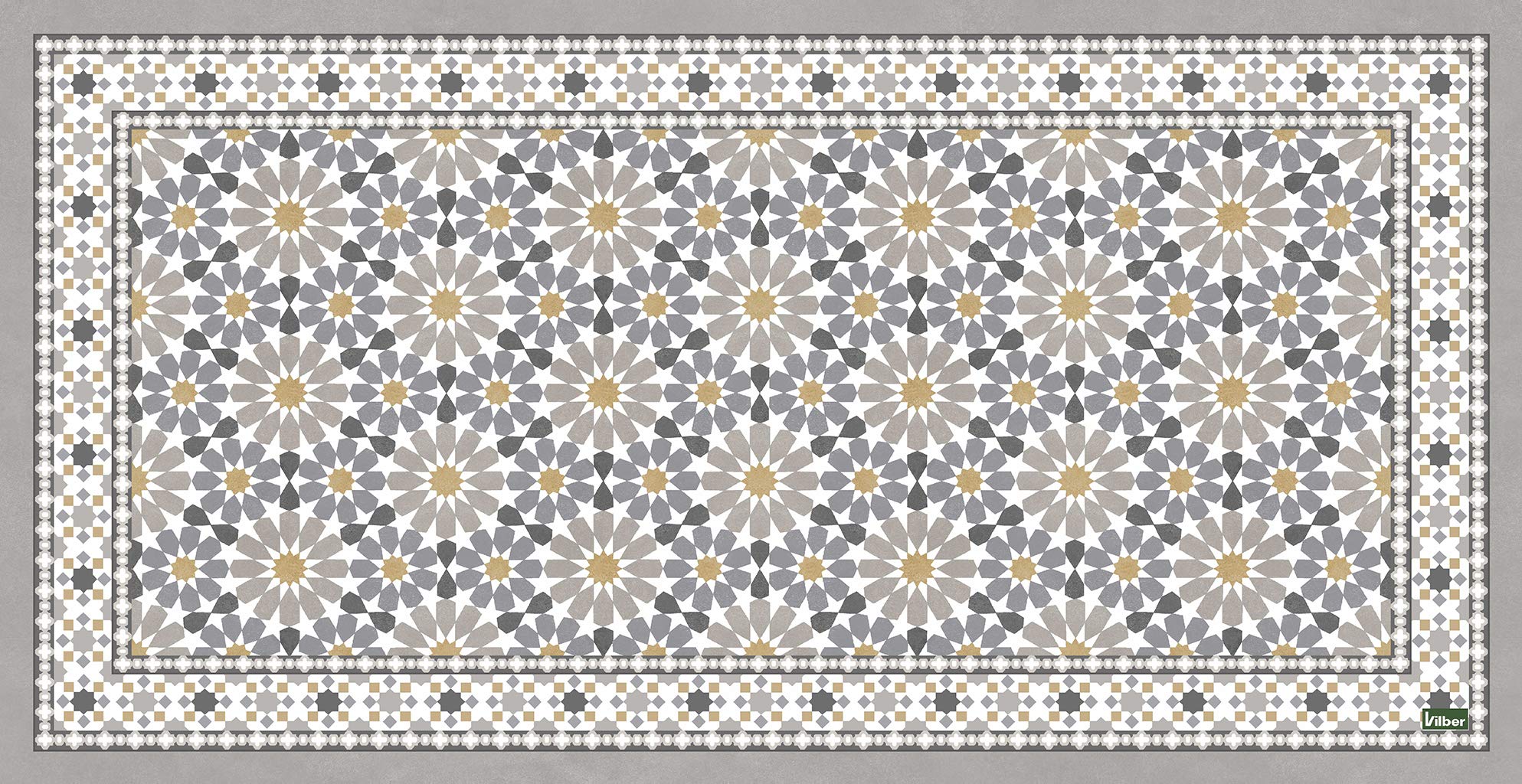 Vilber NADOR DU 01 40 x 78 Carpet, Vinyl, Multi-Colour, 40 x 78 x 0.22 cm