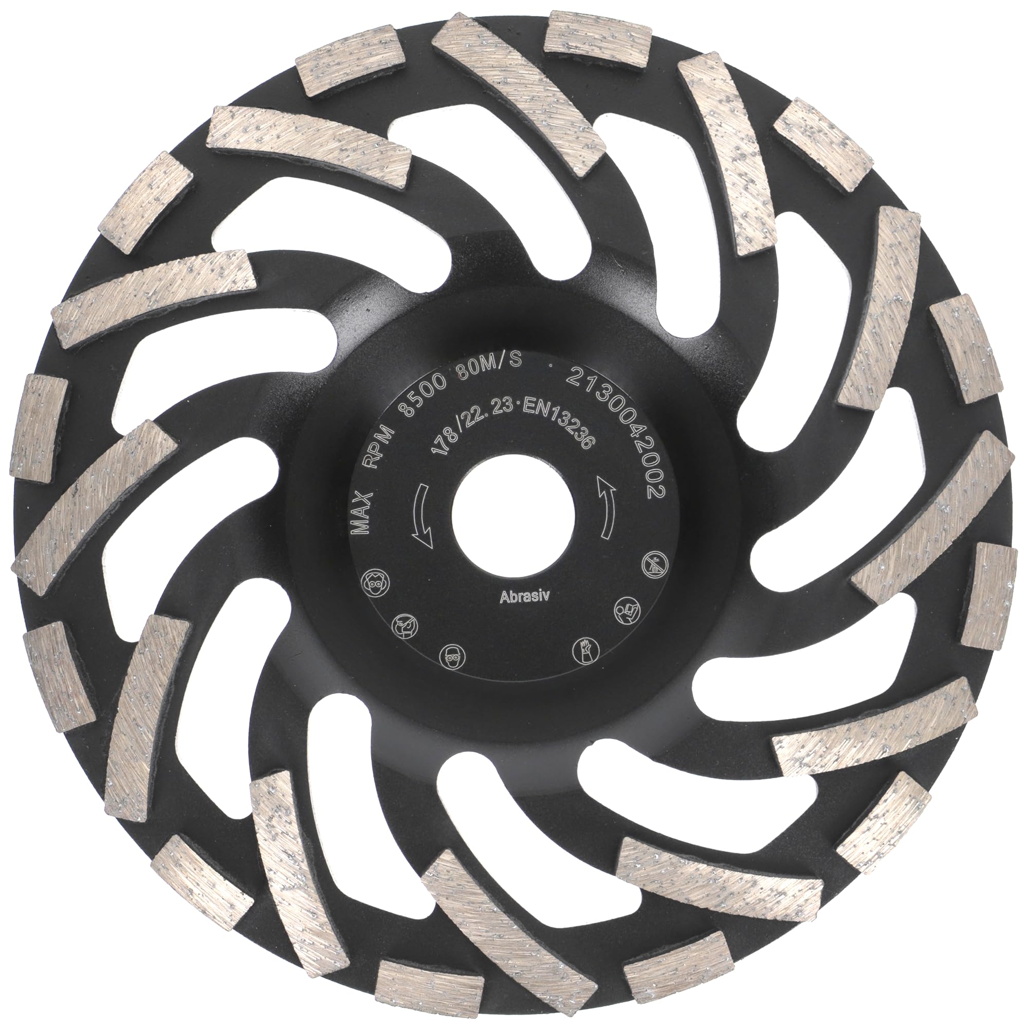 PRODIAMANT diamond cup wheel 7" 180 mm x 22.2 mm Turbo ST91 diamond grinding wheel asphalt screed professional quality