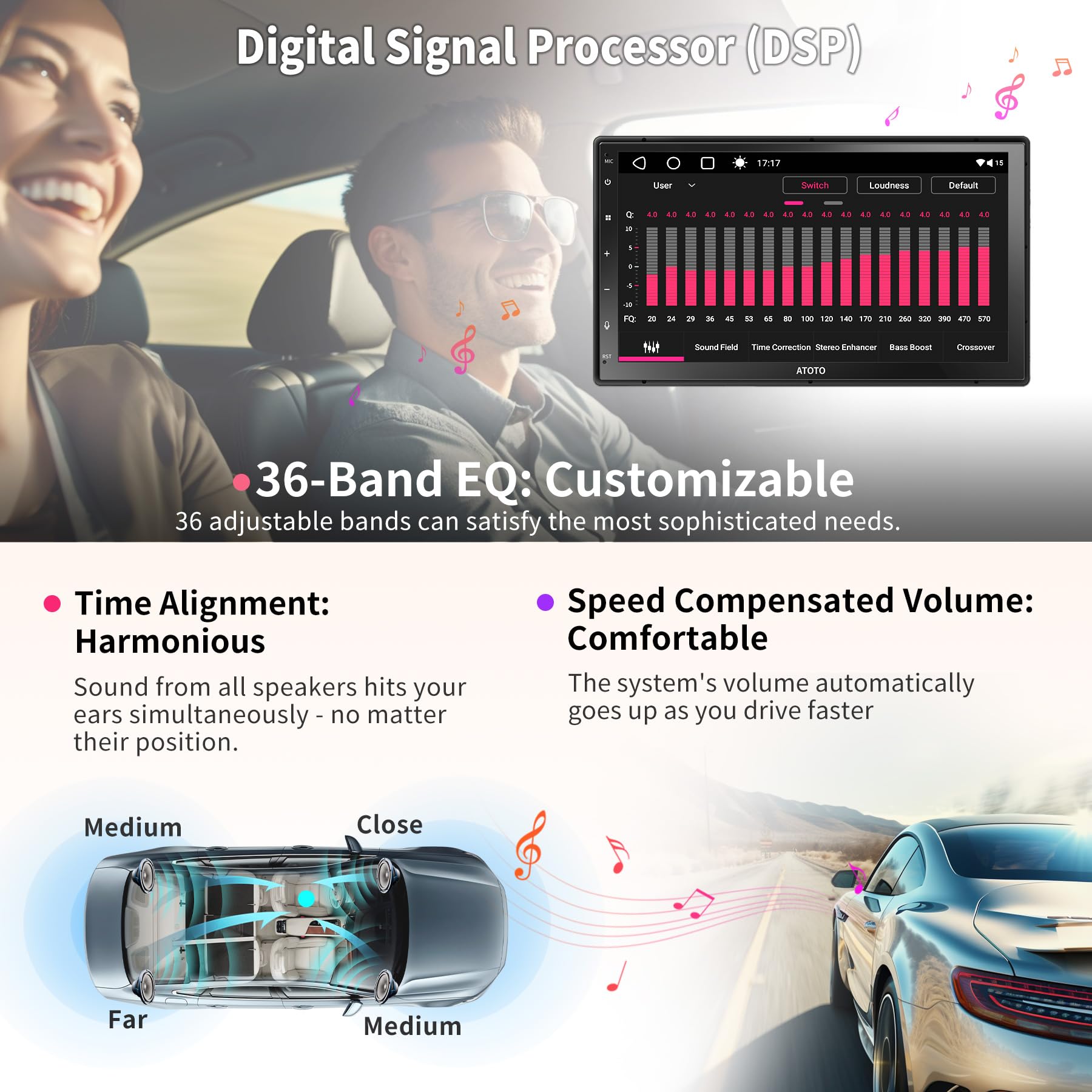 ATOTO A6 7inch Double DIN Android Car Stereo 1280 * 720 QLED Touchscreen, Wireless CarPlay & Wireless Android Auto, 4G+64G, Dual Bluetooth, MirrorLink, GPS Tracking, WiFi/BT/USB Tethering, A6G2C7PP