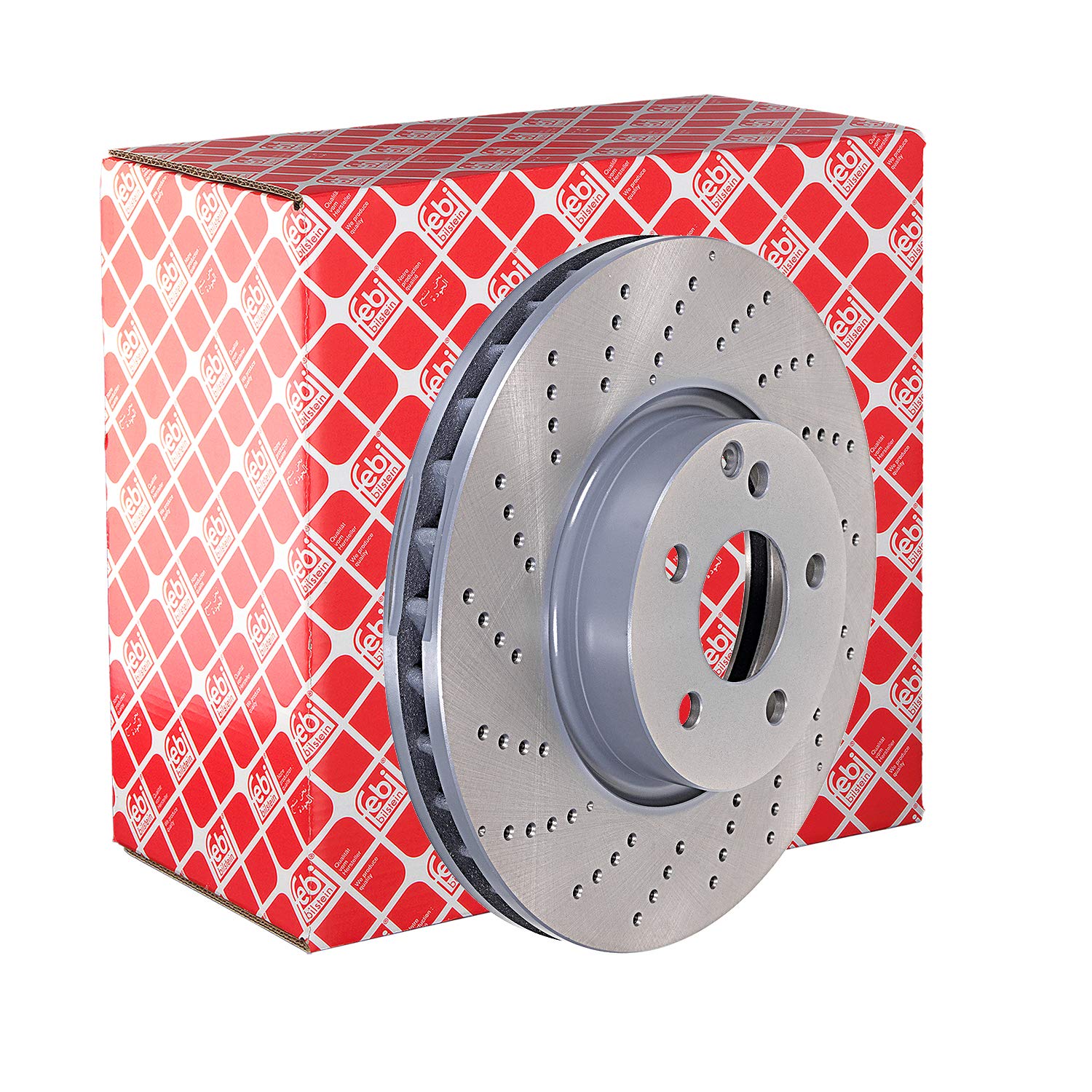 febi bilstein 30553 Brake Disc (1 Brake Disc) front, perforated/internally ventilated, No. of Holes 5