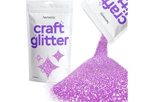 Hemway Craft Glitter 100g / 3.5oz Glitter Flakes for Arts Crafts Tumblers Resin Epoxy Scrapbook Glass Schools Paper Halloween Decorations - Ultrafine (1/128" 0.008" 0.2mm) - Lavender Purple
