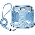 Dog Harness with Leash Set, No Pull Adjustable Reflective Step-in Puppy Pet Vest Harnesses for Small Medium Large Dogs and Cats,Sky Blue XXS