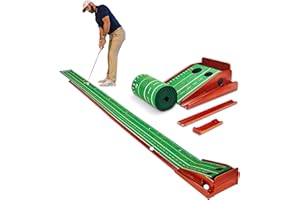 Perfect Practice Golf Putting Mat - Portable Putting Green, Indoor & Outdoor Practice, with Ball Return - Golf Training Aid for Home, Office, Backyard - Golfing Gifts for Men