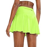 SANTINY Pleated Tennis Skirt for Women with 4 Pockets Women's High Waisted Athletic Golf Skorts Skirts for Running Casual