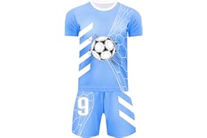 KHIGSJDG Boys Soccer Jerseys Kids Jersey Outfits Youth Football Training Uniform Fans Basketball Sport Short Set