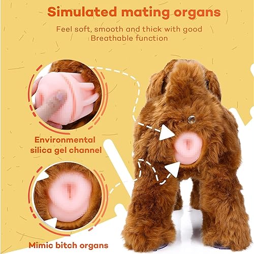 ZZYYZZ Simulation Mating Dog Toy, Male Pet Estrus Dog Toys, Dog Sleep Estrus Toy, Plush Interactive Sound Dog Toy, For Small Dogs Bulldog Teddy Dog Vent Sex Simulation,White,13cm